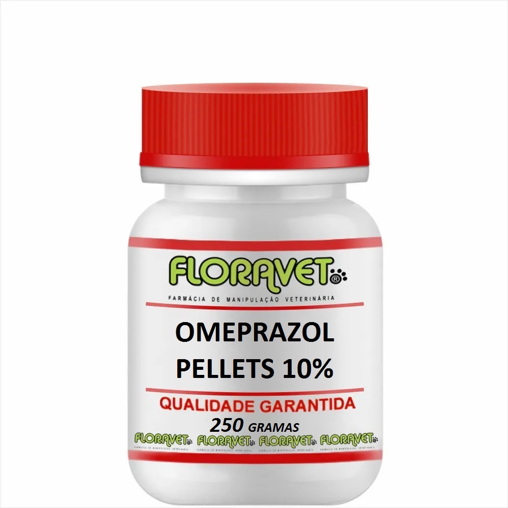 Omeprazol Pellets 10% Pote 250G - Uso Veterinário