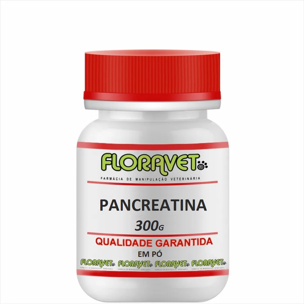 Pancreatina em Pó Pote Com 300G - Uso Veterinário