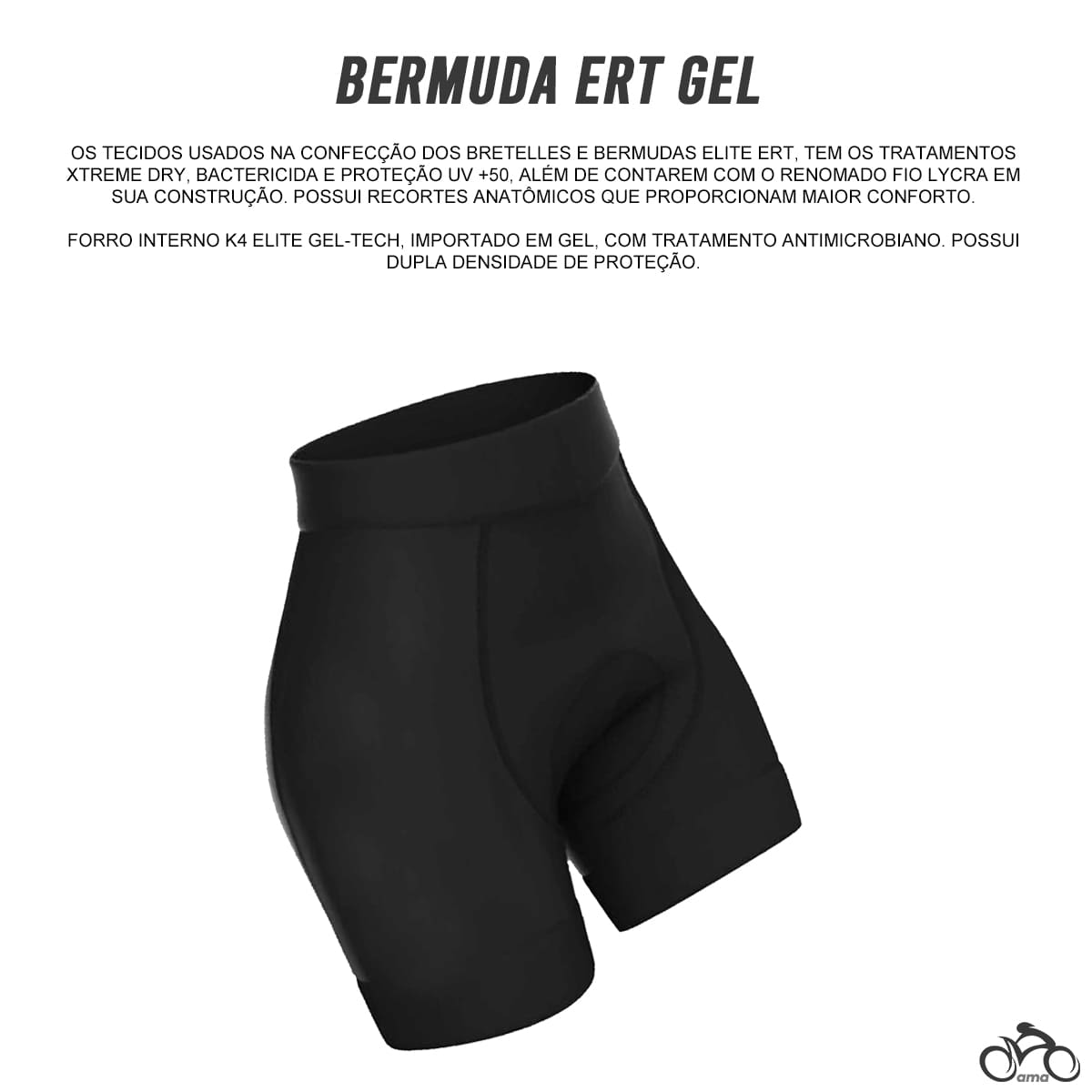 Bermuda Ciclismo Ert Feminina Forro Gel Mtb Speed