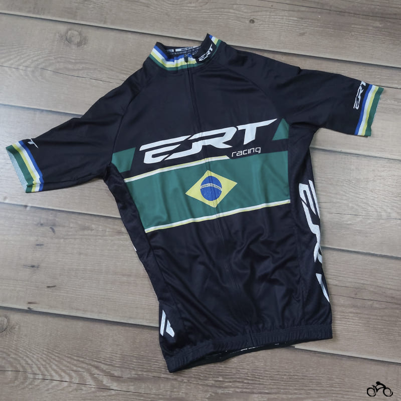 Camisa Ciclismo Ert Nova Elite Campeão Brasileiro Preta Mtb Speed