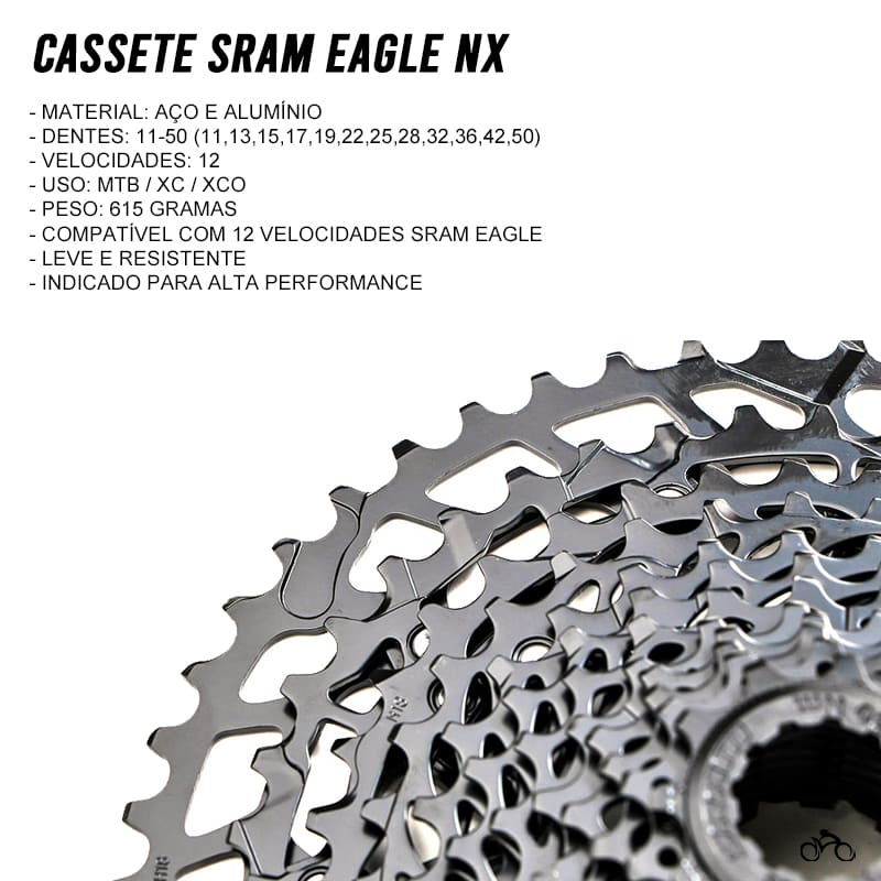 Cassete Bike Sram Nx Eagle PG1230 12v 11/50