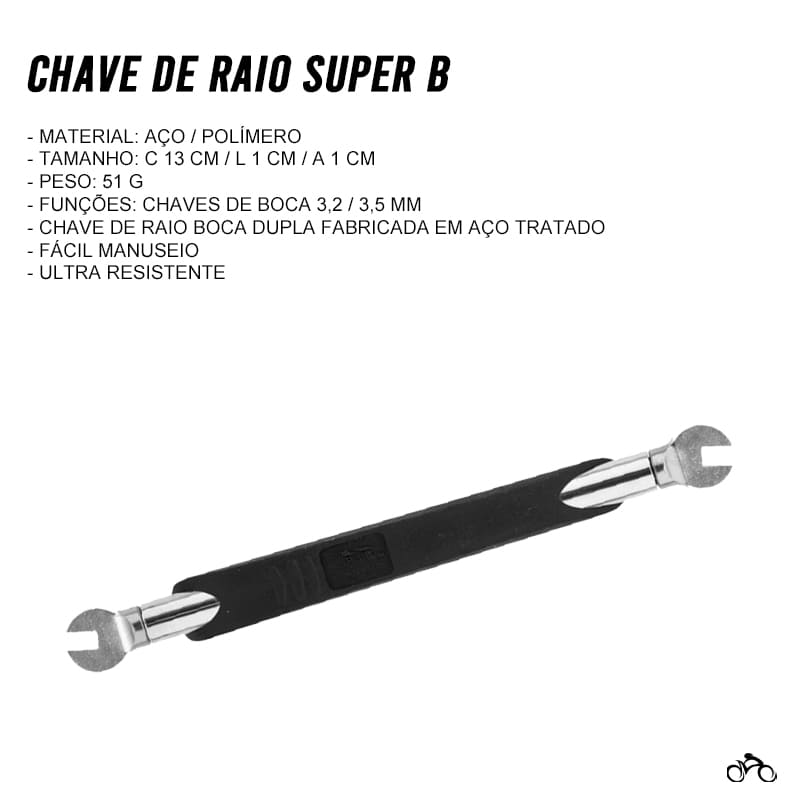 Chave de Raio Super B TB-5516 3,2 / 3,5 MM Mtb Speed