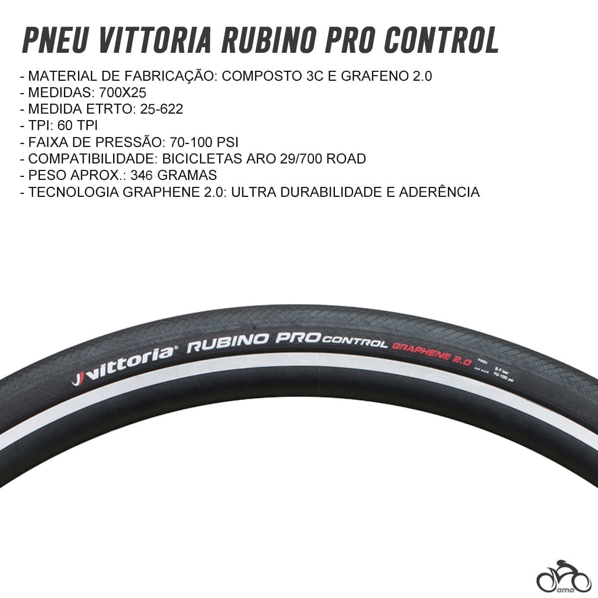 Pneus de Bicicleta Vittoria Rubino Pro Control 700x25 Speed Kevlar Par