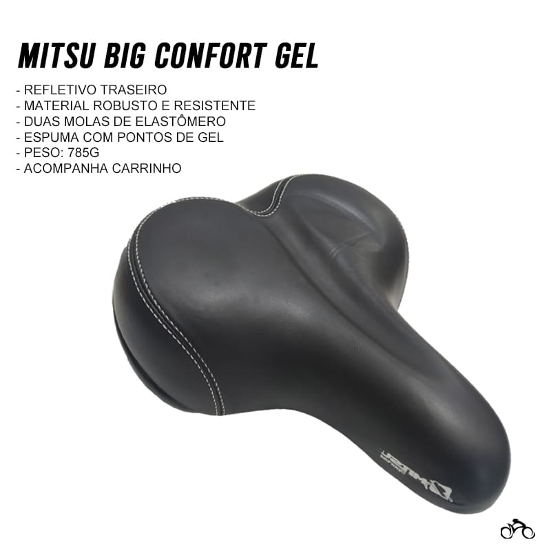 Selim Bike Mitsu Big Confort Gel Mtb