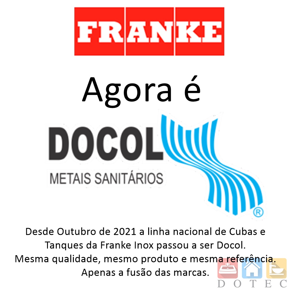 Cuba Inox N1 Alto Brilho Docol 47x32x18cm - 3 1/2"  - DOTEC SHOP