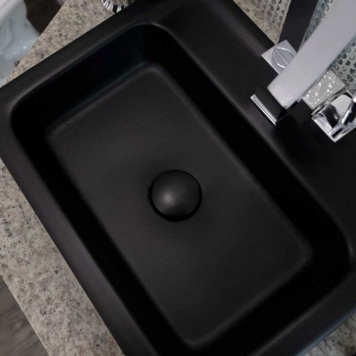 Válvula Em Inox Black Matte Tipo Click Para Lavatório Cubas Louca 40mm Preta - DOTEC SHOP