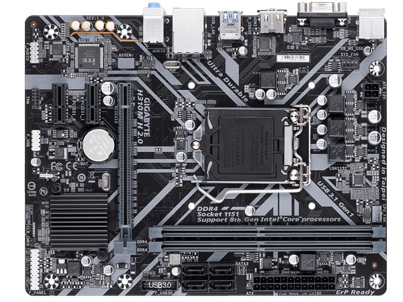 Placa Mae LGA1151 Intel H310M H 2.0 Ddr4 2666Mhz Usb 3.1 