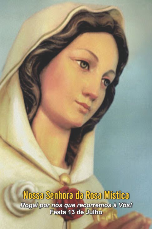 Santinhos de Nossa Senhora da Rosa Mística - Milheiro - Ruah Artigos Católicos