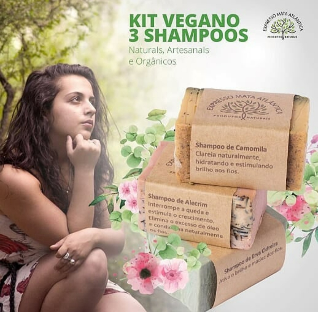 Kit Shampoos Sólidos Veganos de Ervas da Expresso Mata Atlântica