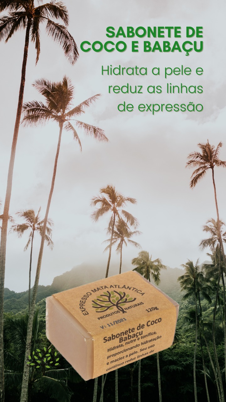 Sabonete de Coco Natural Vegano da Expresso Mata Atlântica