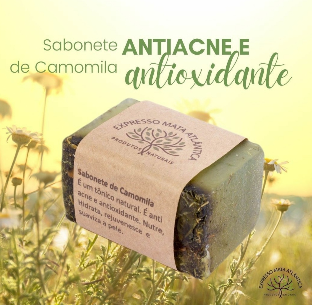 Sabonete Vegano de Camomila, Natural, Artesanal e Orgânico.