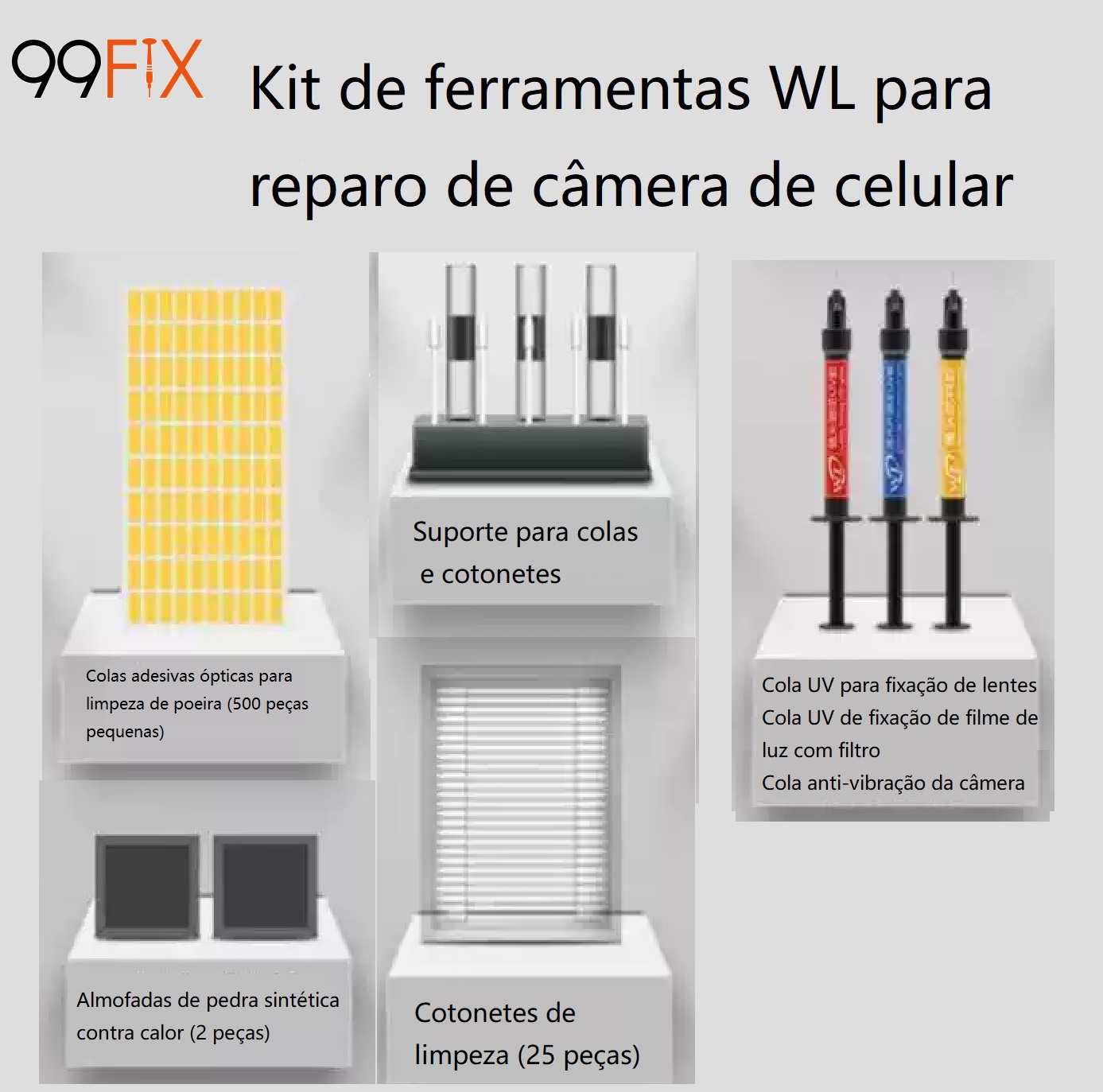 Kit de ferramentas WL para reparo de câmera de celular