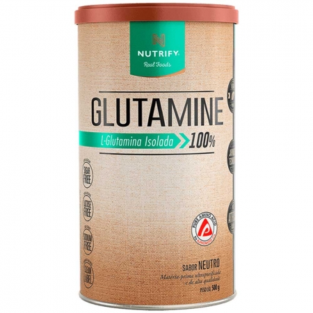 Glutamina Isolada 100% L-Glutamina 5000mg em Pó 500g Nutrify