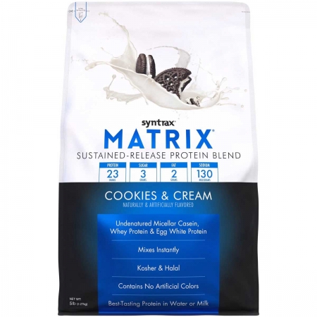 Matrix 5.0 Whey Matrix Syntrax 2.270kg Sabor Cookies N Cream