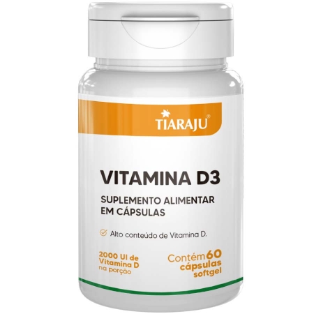 Vitamina D3 2.000UI Colecalciferol com 60 softgel Tiaraju
