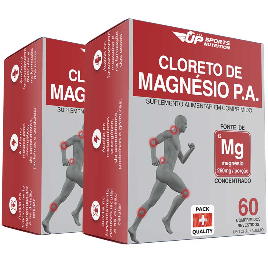2x Cloreto de Magnésio PA 60 comprimidos Up Sports Nutrition
