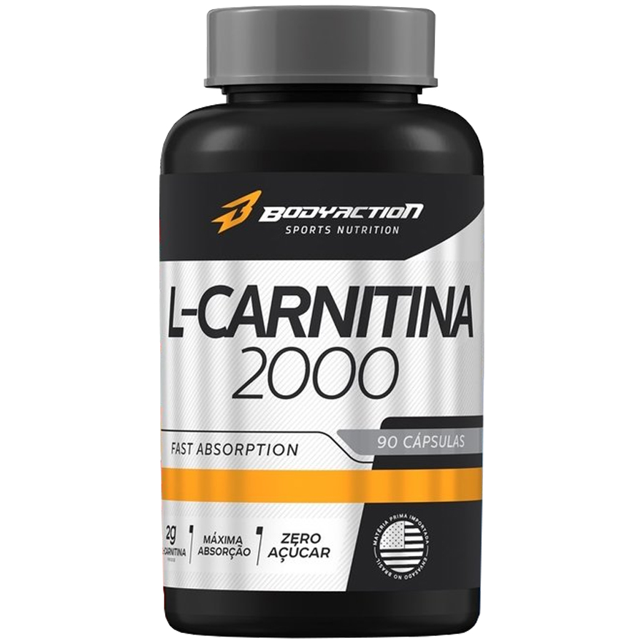 L-Carnitina 2000mg com 90 cápsulas Bodyaction