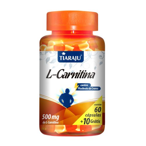 L-Carnitina 500mg com 70 cápsulas Tiaraju