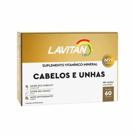 Lavitan Suplemento Vitamínico Cabelos e Unhas C/ 60 Cápsulas