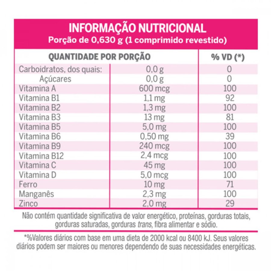 Lavitan Suplemento Vitamínico Mineral C/60  A-z Mulher