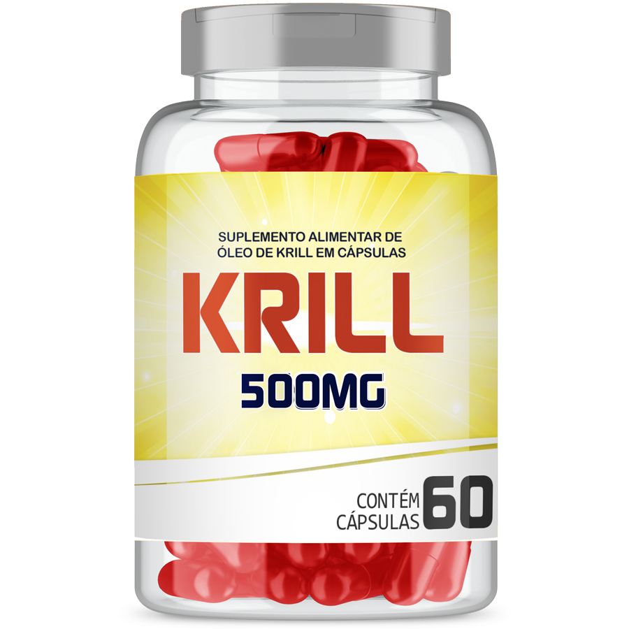 Óleo de Krill 500mg com 60 cápsulas gelatinosas