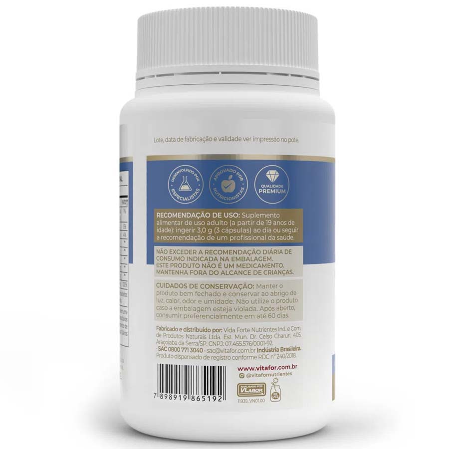 Omega 3 EPA DHA 1000mg Óleo de Peixe com 60 capsulas Vitafor