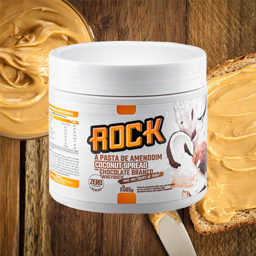 Pasta de Amendoim com Whey Protein Rock Peanut 500g Coco