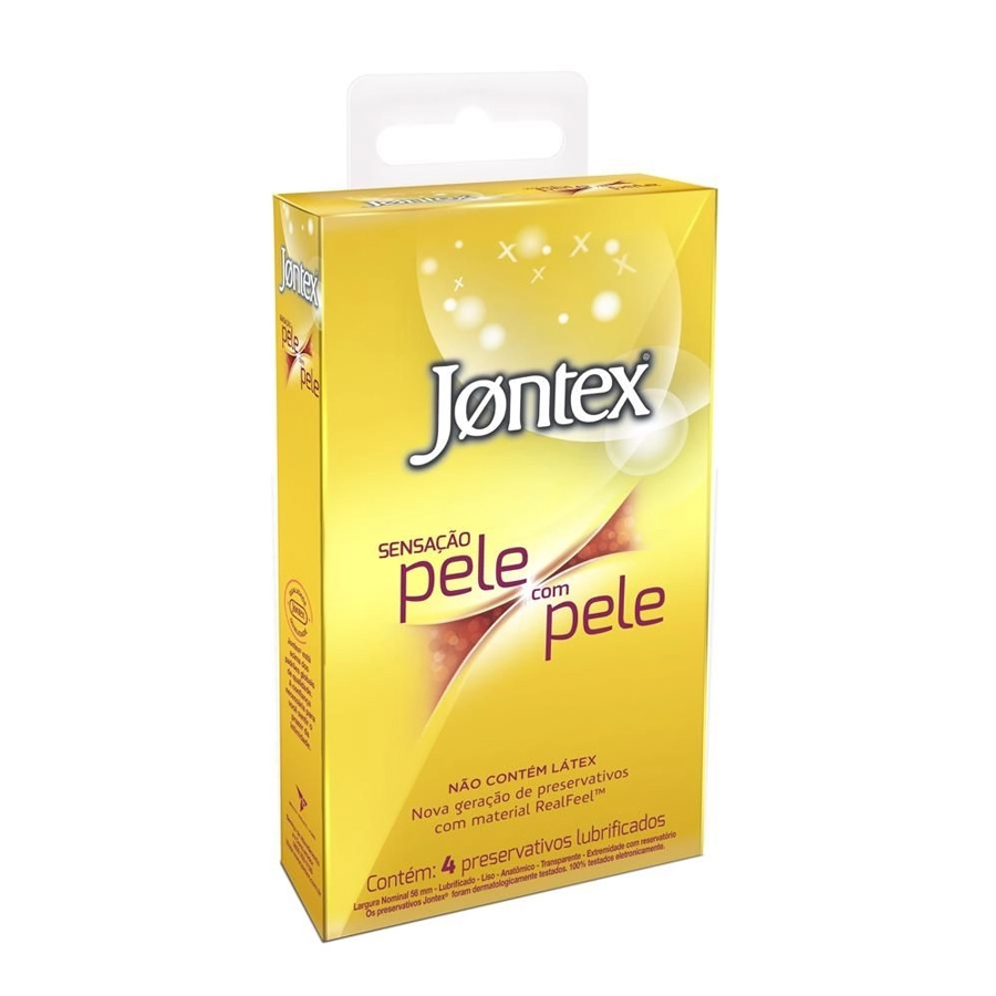 Preservativo Jontex Sensação Pele Com Pele com 4 Camisinhas