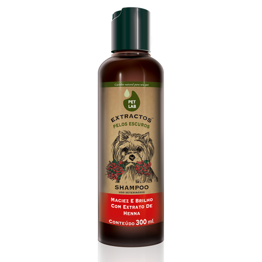 Shampoo para cães com pelos escuros 300mL Henna PetLab