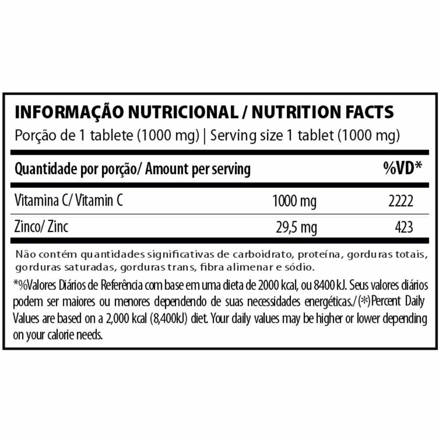 Vitamina C 1000mg com 100 comprimidos Under Labz