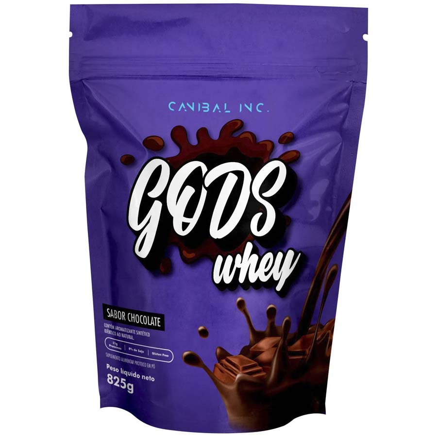 Whey Protein Concentrado Gods Whey 825g Canibal Chocolate