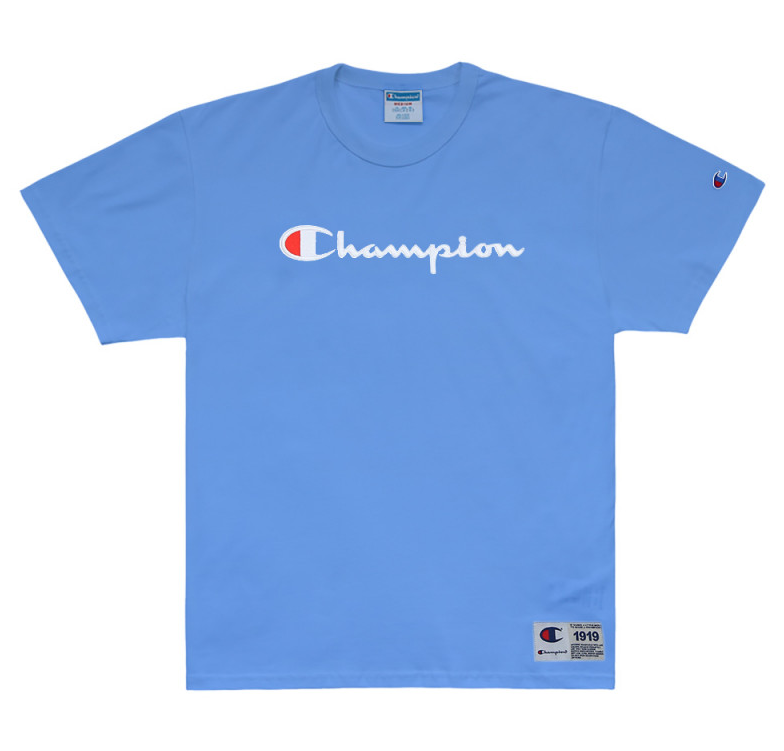 Camiseta Champion Life Script Logo Bordado 