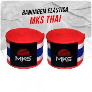 Bandagem Fita Protetora Elástica MKS Thai 4,55m (Par)