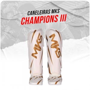 Caneleira MKS Champions III Branco/Dourado