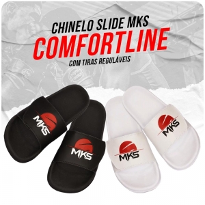 Chinelo Slide MKS Comfort Line com tiras reguláveis