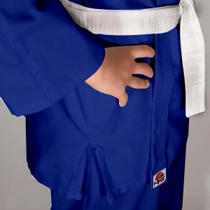 Kimono Judo e Jiu Jitsu Infantil MKS Azul com faixa