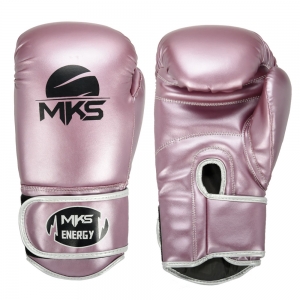 Luva de Boxe MKS Energy Rosa/Prata
