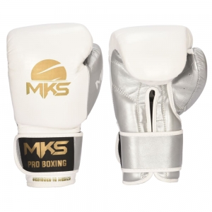Luva de Boxe MKS Pro Boxing Designed in Mexico em Couro com fechamento em Velcro
