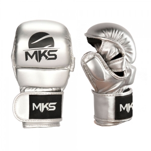Luva MMA MKS Combat Shooter Silver