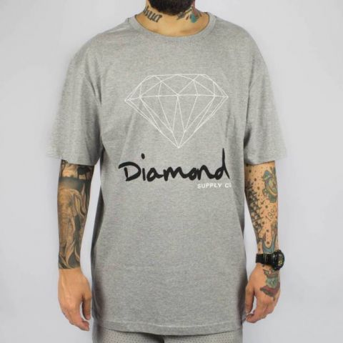 Camiseta Diamond OG - Heather Cinza