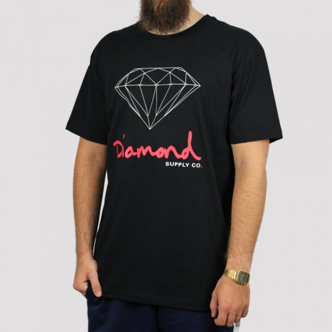 Camiseta Diamond OG Sign - Preta