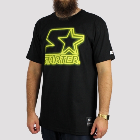 Camiseta Starter Logo Neon - Preto