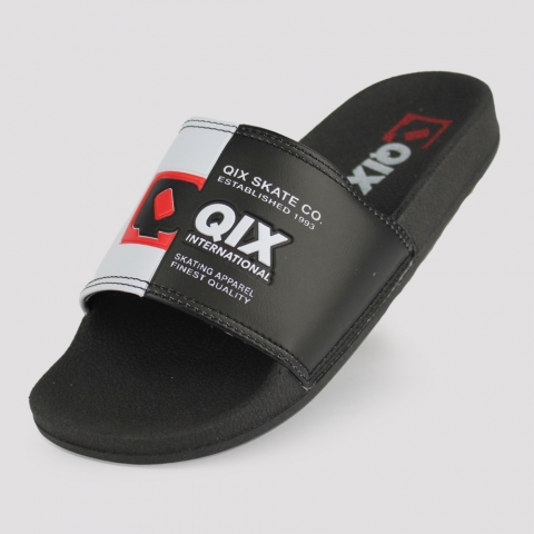 Chinelo Qix Slide Dual Logo - Preto