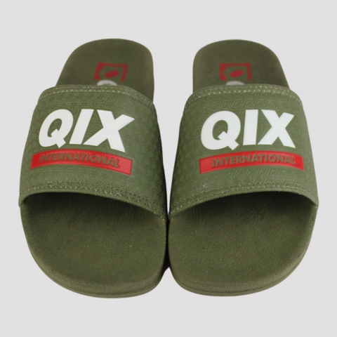 Chinelo Qix Slide Logo - Verde Militar