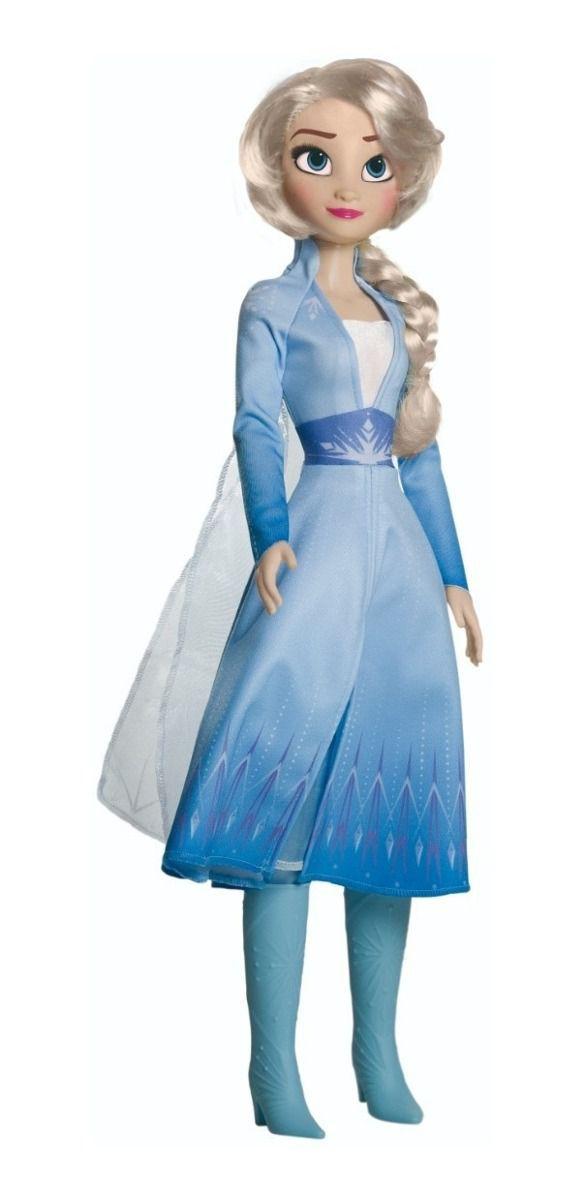 Boneca Elsa Frozen Articulada Grande 80 Cm Brinquedo