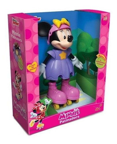 Boneca Minnie Patinadora Brinquedo Disney Musical Elka
