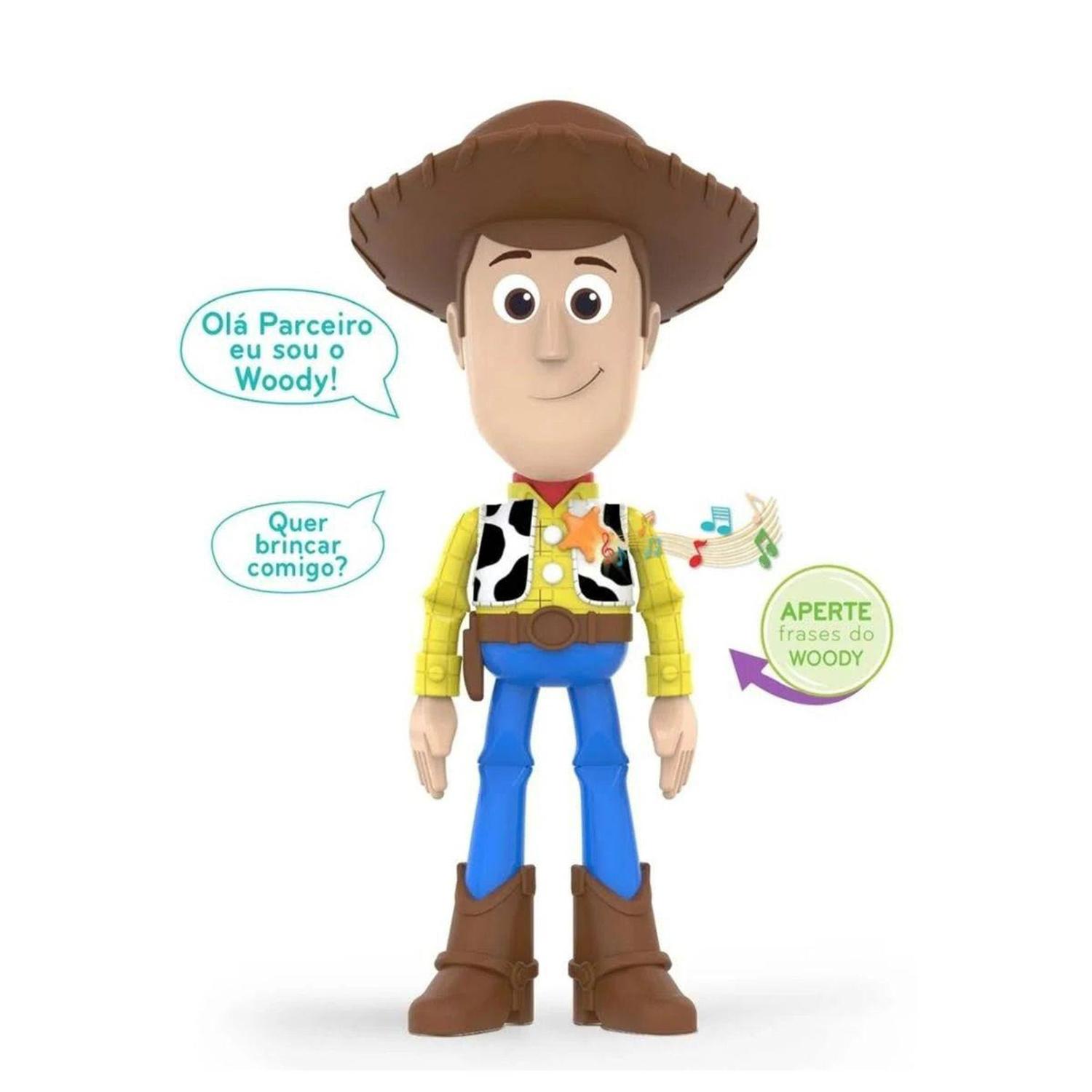 Boneco Woody Toy Story Brinquedo Xerife Fala Frases Original