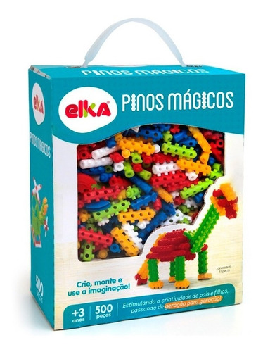 Pinos Mágicos Brinquedo De Montar 500 Original Elka 