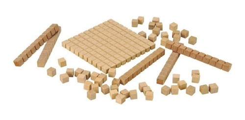 Material Dourado Brinquedo Montessoriano Matematica 62 peças