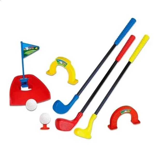 Mini Golf Jogo Brinquedo Golfe Infantil Em Sacola Braskit